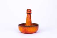 Ceramika niemiecka vintage ozdoba ręczna robota pomarańcz