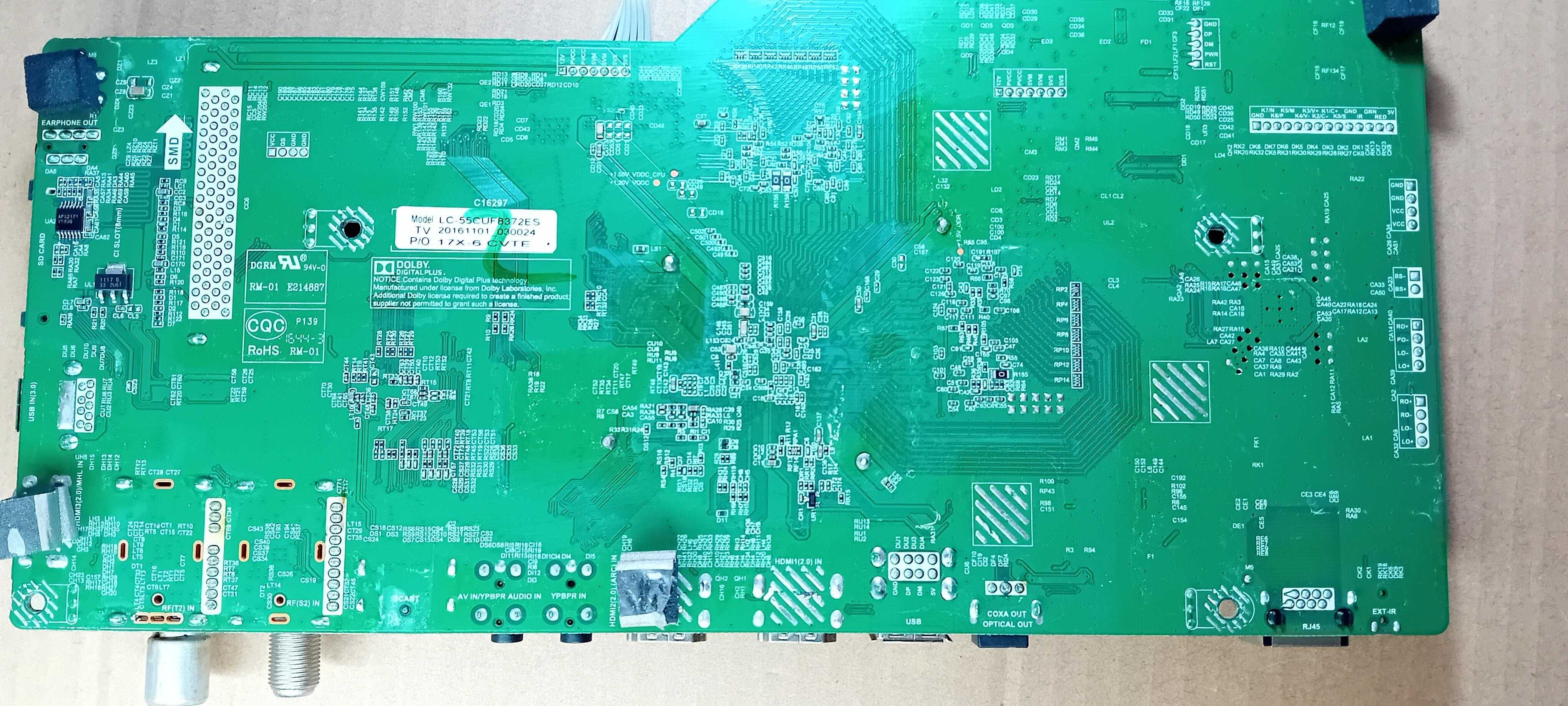 Placa de video tv  sharp lc-55cuf.8372es