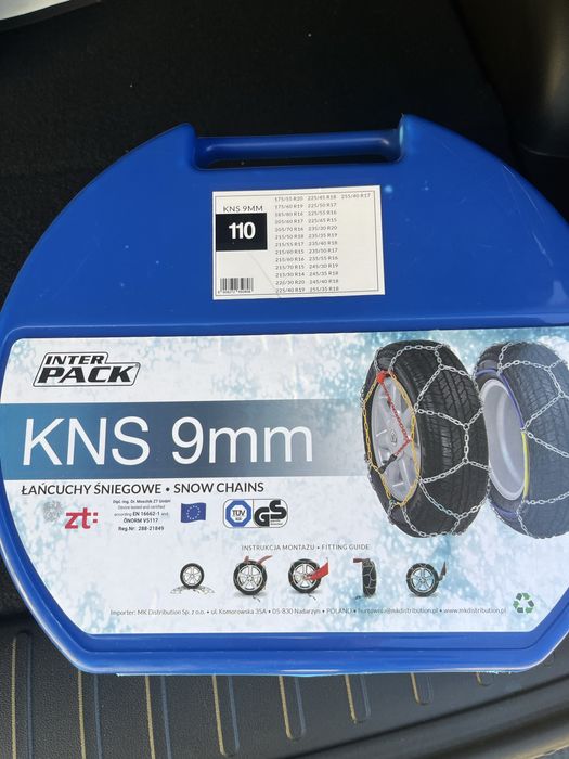 Łańcuchy śniegowe Inter Pack KNS 9mm – NOWE!