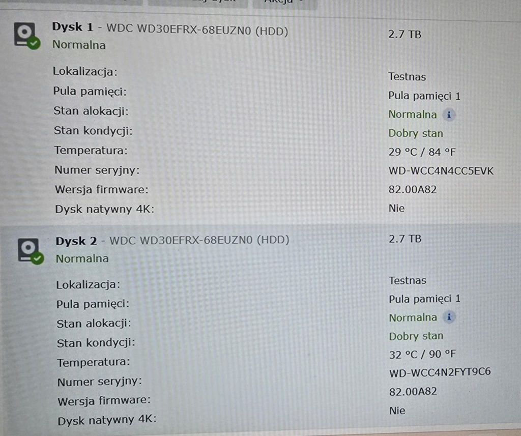 NAS Synology DS215j + 2 x 3Tb