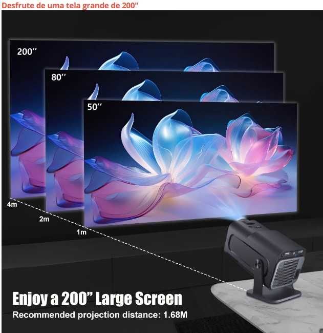 Projector Led HY320, BT5.0, Android 11, FullHD 1080p