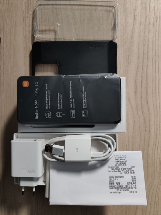 Piękny Xiaomi redmi note 11 pro 5g 8gb 128 komplet