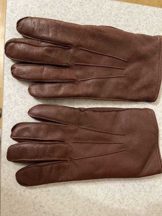 Перчатки шкіряні чоловічі на хутрі р. XL