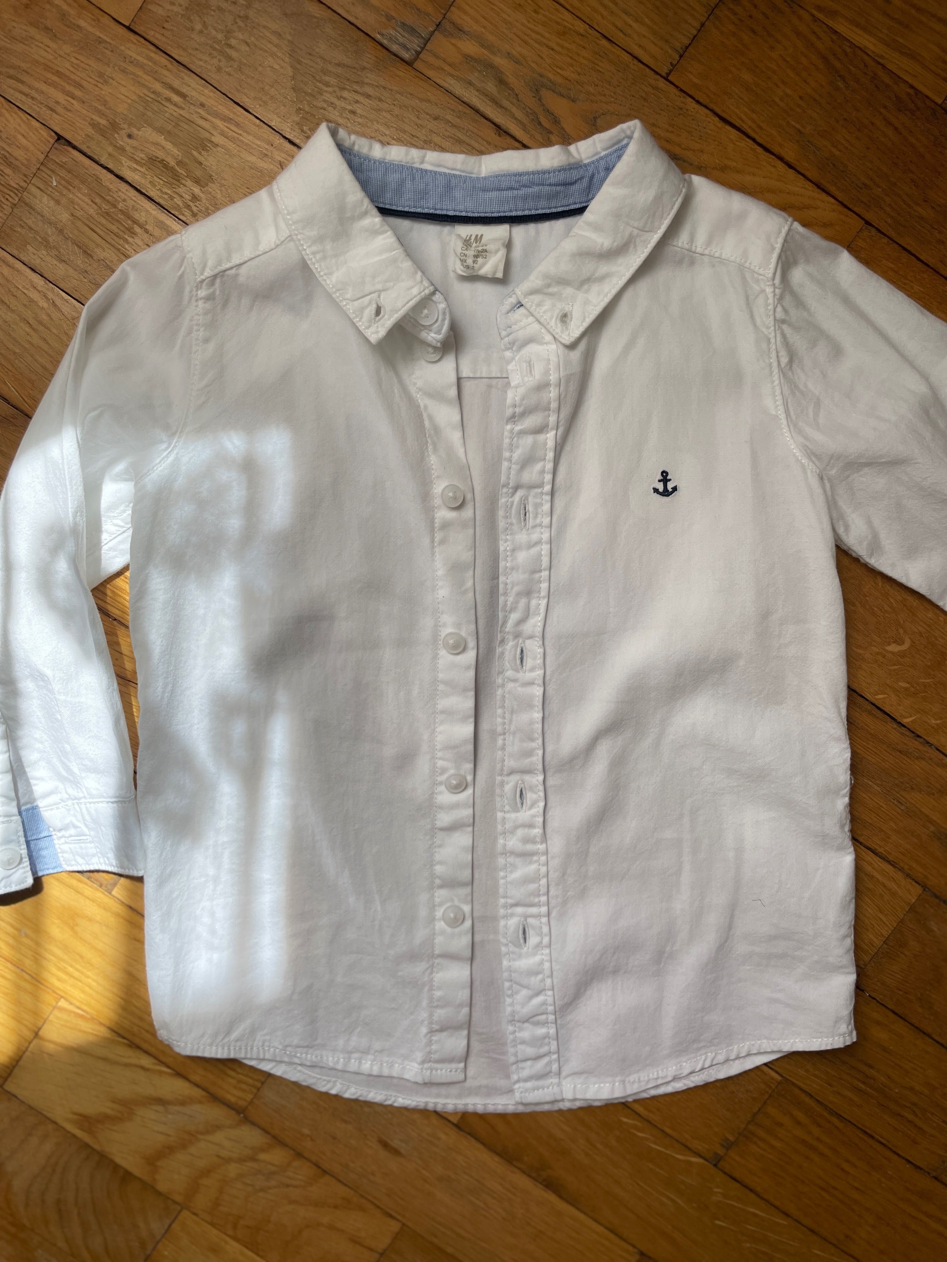 Біла сорочка для хлопчика 92 розмір H&M
