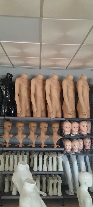 Cabeças de manequim e diversos acessórios (NOVOS)