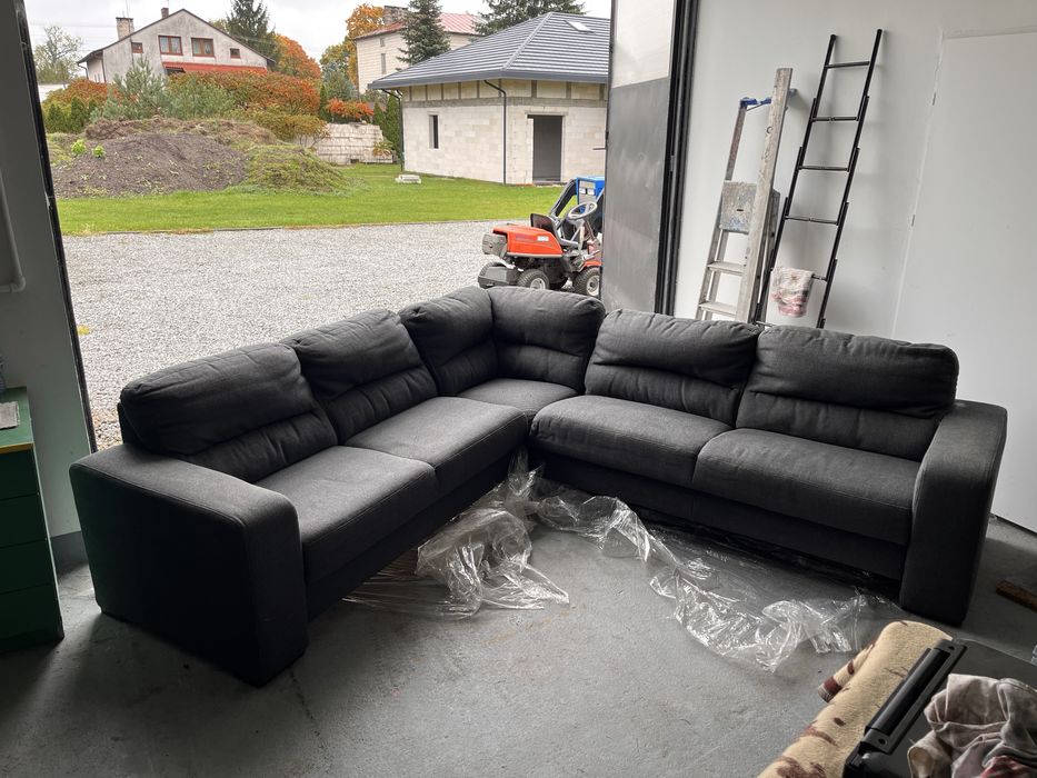 Sofa rozkładana szary narożnik 270x248 cm