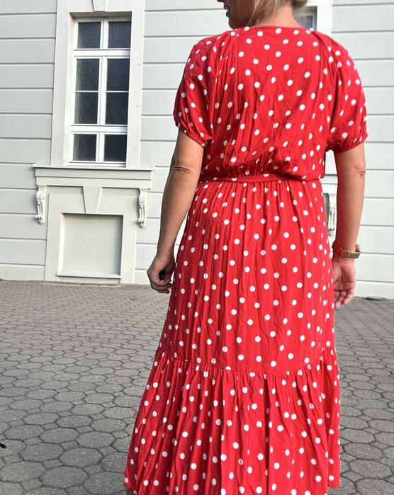 Nutmeg sukienka w groszki kropki pin up wiskiza 44/46