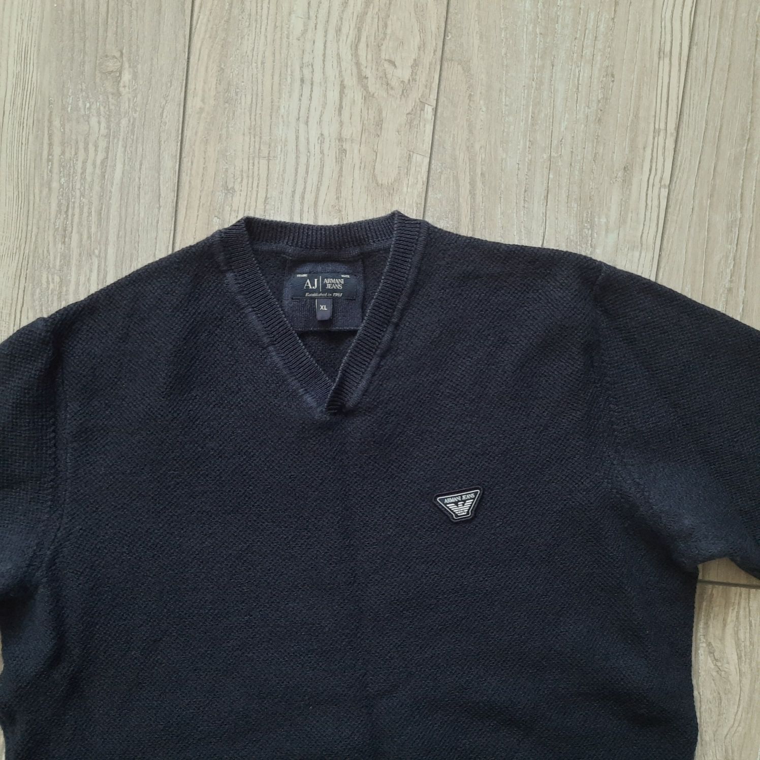 Armani Jeans sweter męski r. S granatowy