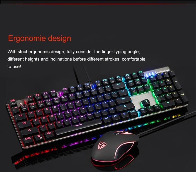 Teclado mecânico RGB + Mouse RGB  MotoSpeed ​​CK888
