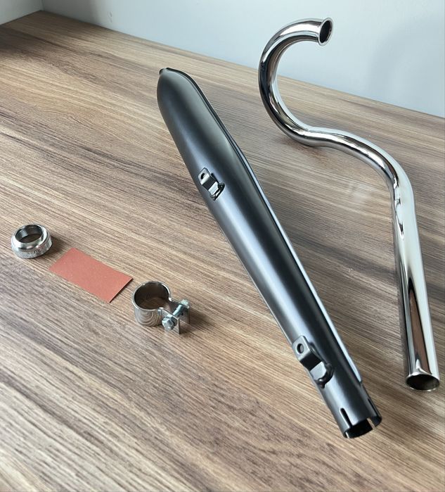 NOWY DUELLS komplet zestaw wydechowy tłumik NA OPASKĘ MOTORYNKA romet