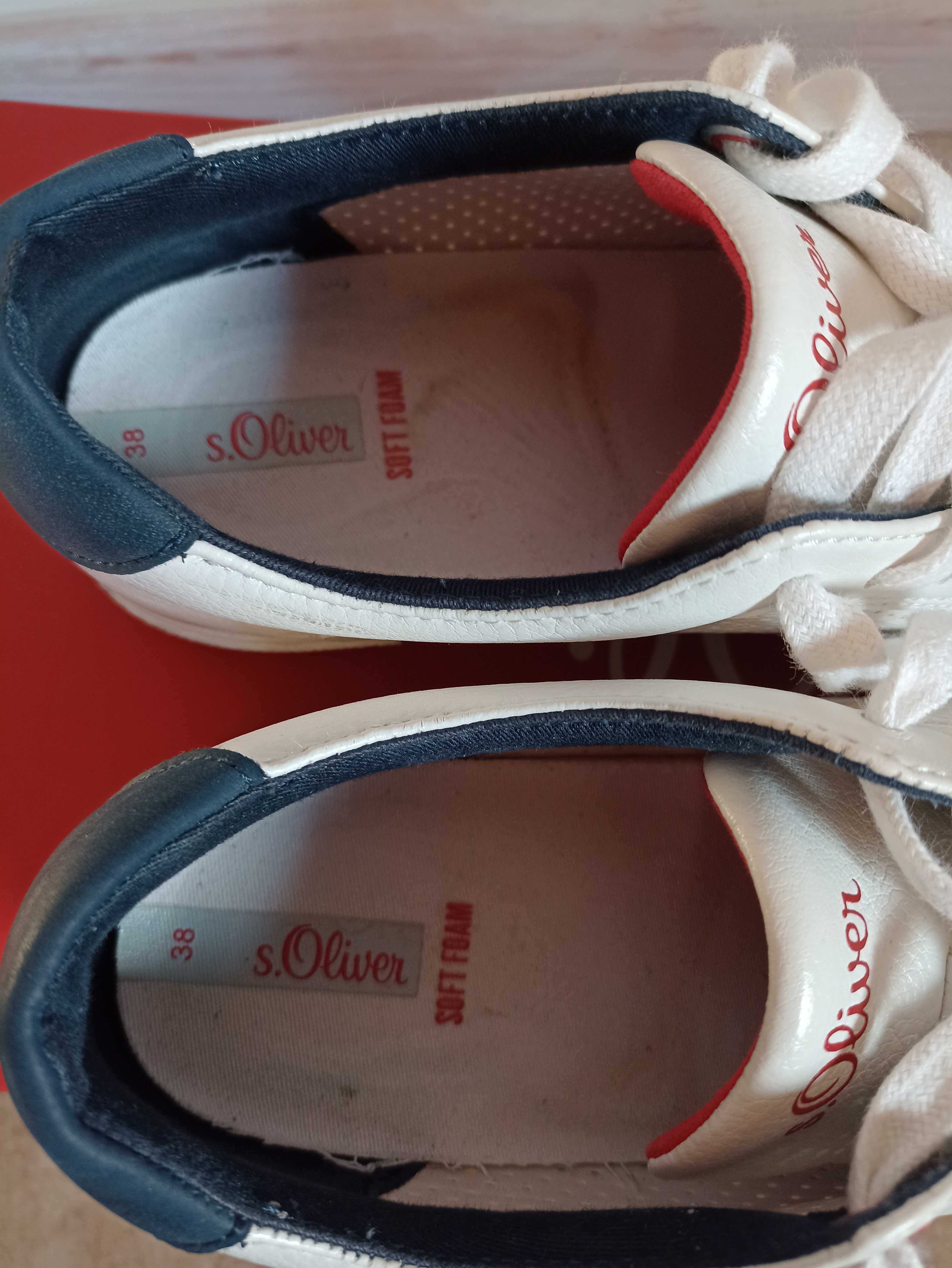 Sneakersy półbuty białe Oliver