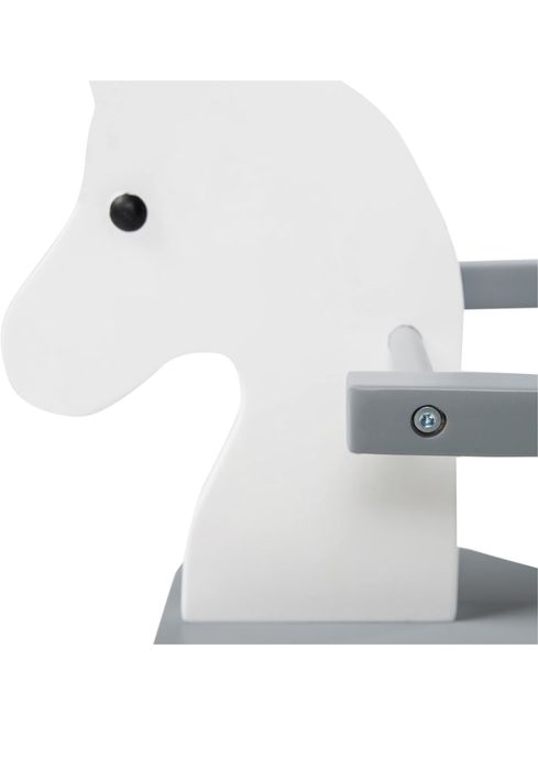 Roba Koń na Biegunach, Biały/Szary, 81,5 x 42,5 x 55,5 cm