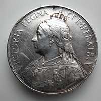 Queen's South Africa War Medal 1900 jak srebrna moneta suweren korona