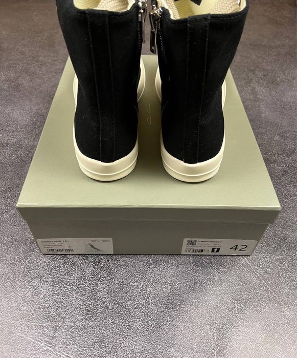 НАЙКРАЩА ЯКІСТЬ‼️Кросівки Rick Owens Ramones Jumbo Lace Black White,рі