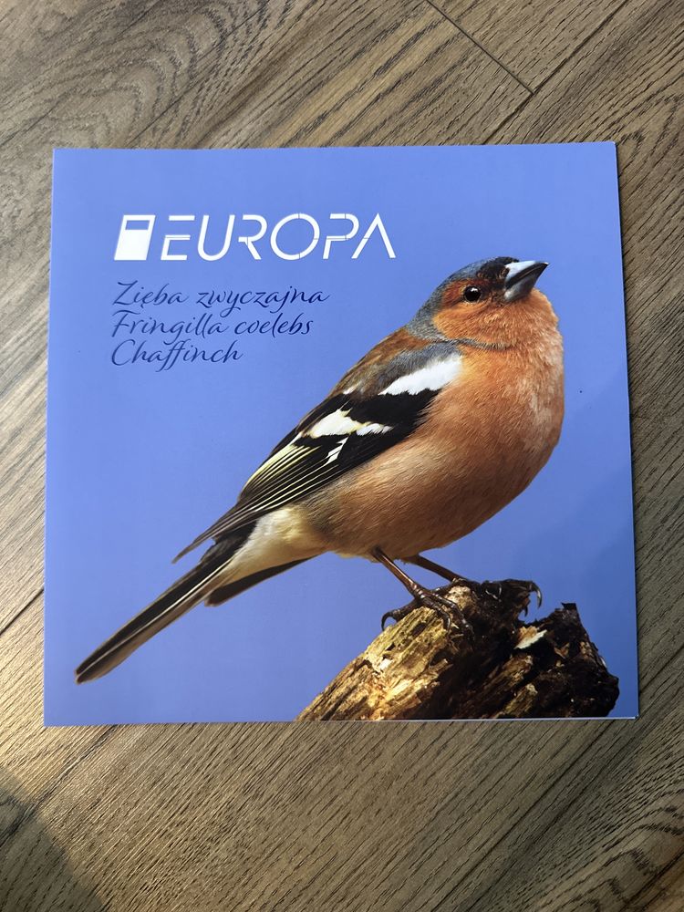 Znaczek - 'Europa zięba zwyczajna' - w folderze
