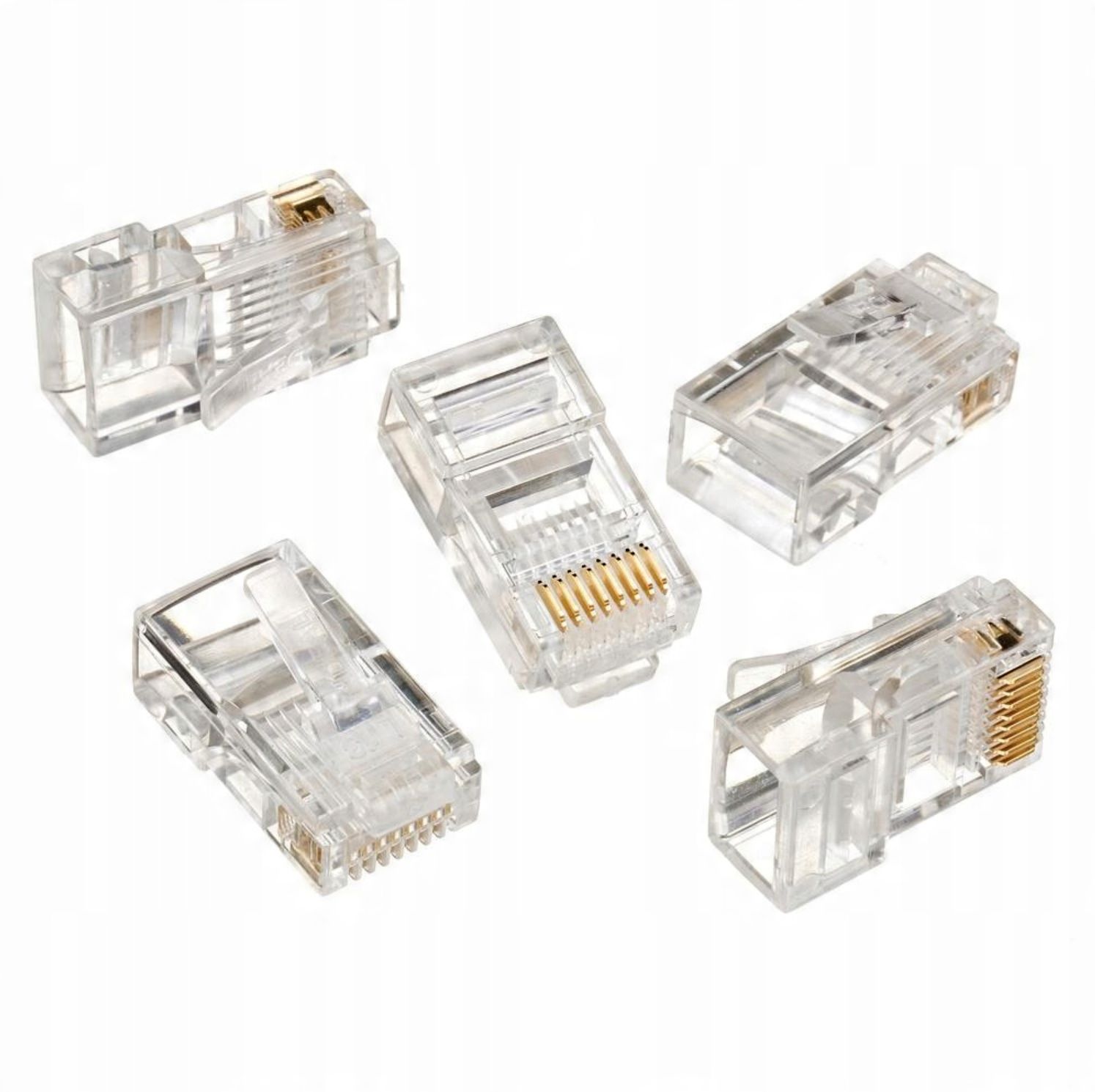 100x Wtyki RJ45 Alantec WT001 8P8C UTP kat 5e (Zestaw - 100 sztuk)