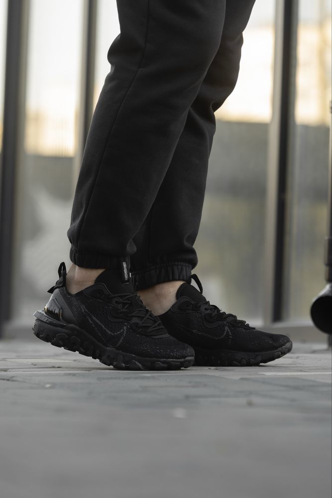Чоловічі кросівки Nike React Vision Black найк реакт чорні 41-45