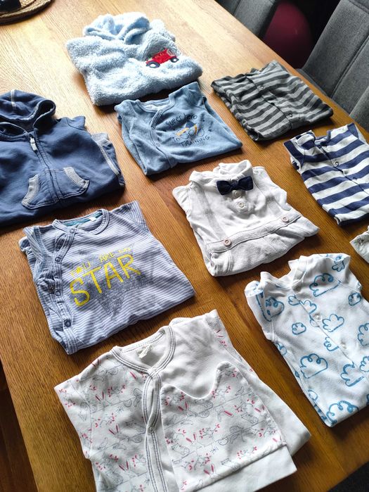 Paczka 10 pajacyków niemowlęcych r.56 (zestaw zimowy)