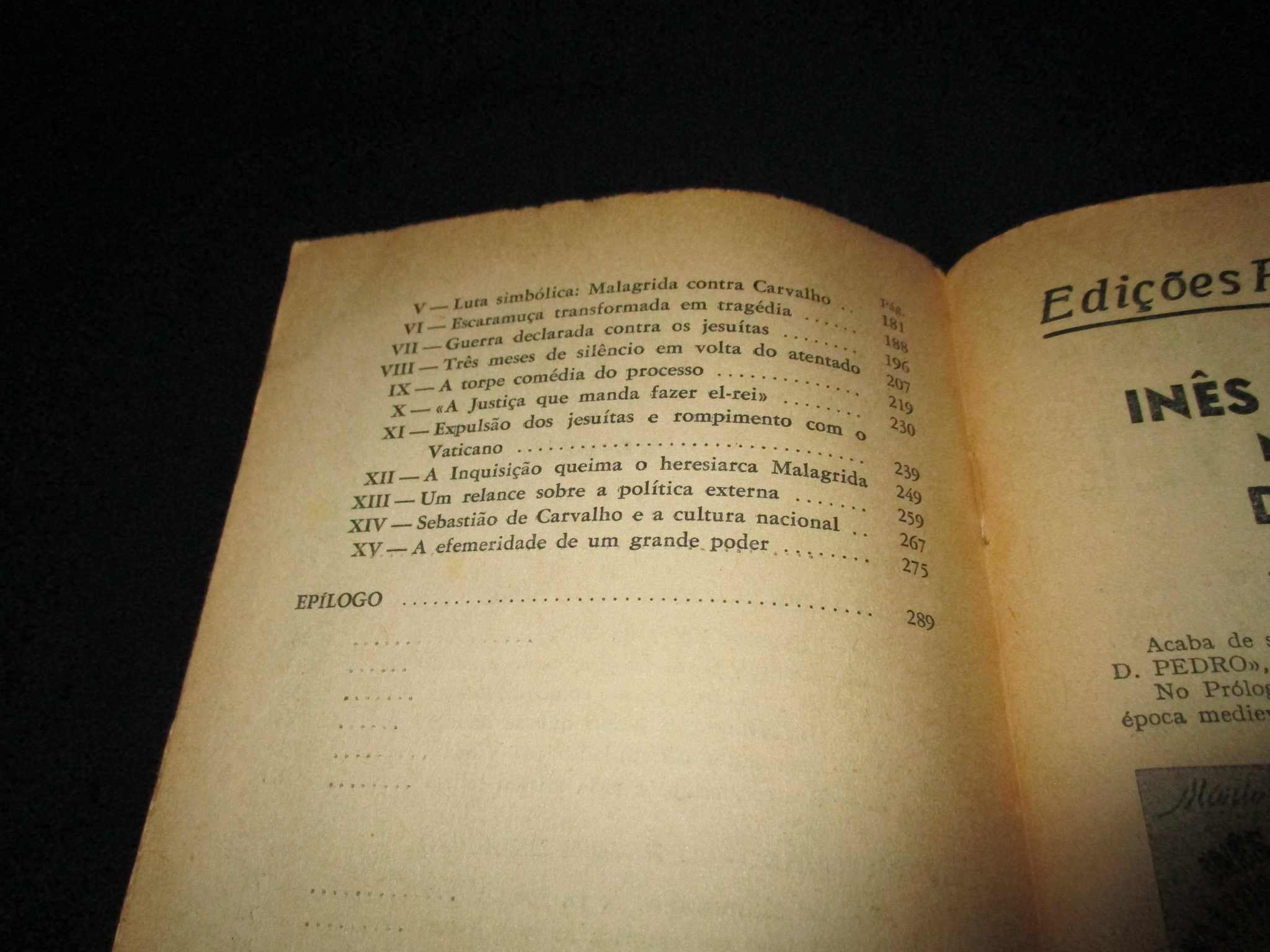 Livro O Marquês de Pombal Mário Domingues 1ª edição 1955