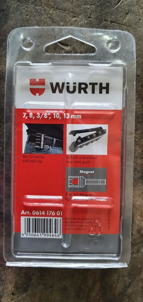 Wurth nasadki magnes 1/4" 7,8,10,13mm