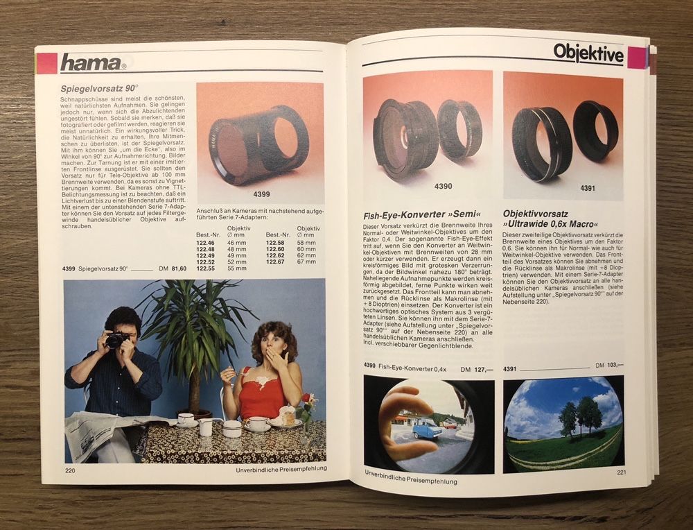 Katalog HAMA fotograficzny z 1988 roku antyk dla kolekcjonera