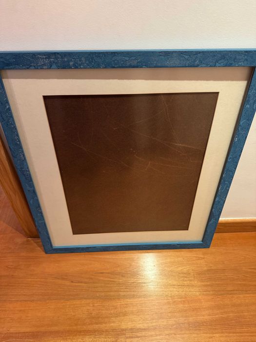 Moldura madeira azul 83x75