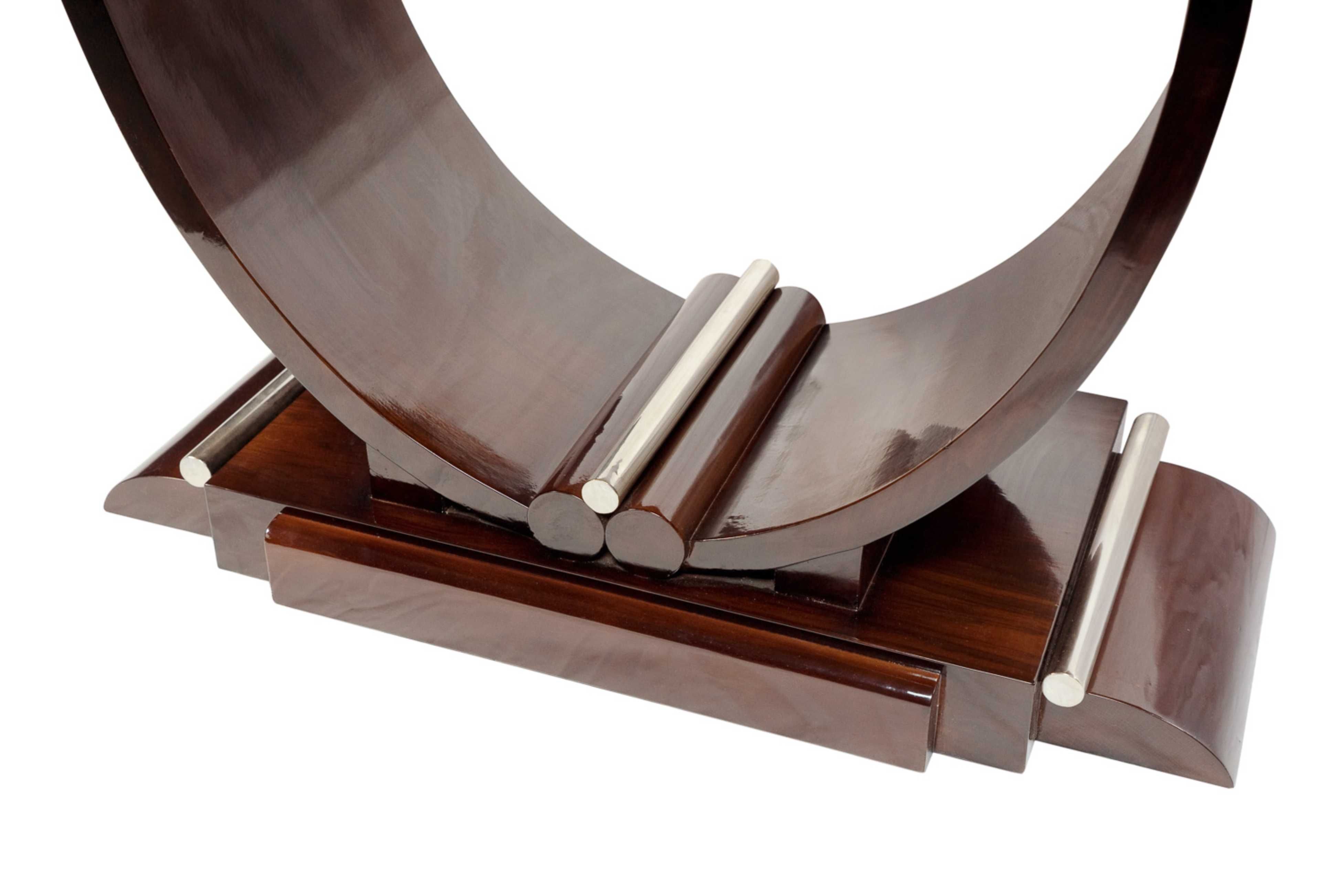 Mesa secretária pau santo cromado Art Deco | século XX