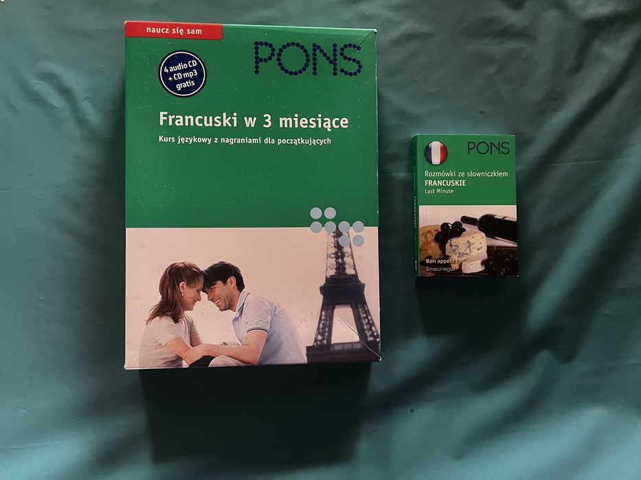 PONS „Francuski w 3 miesiące” + rozmówki francuskie ze słownikiem