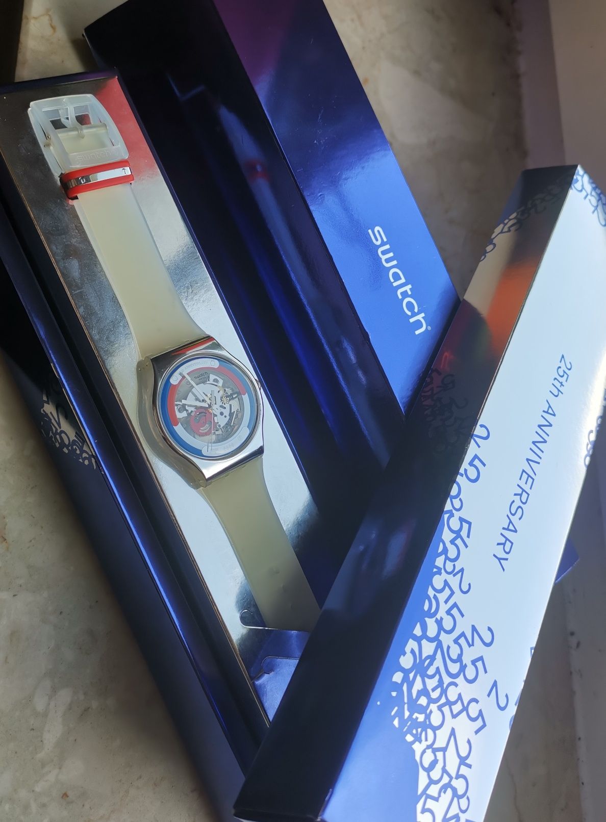 Swatch unikat 25lecie firmy SUOZ195 Blue