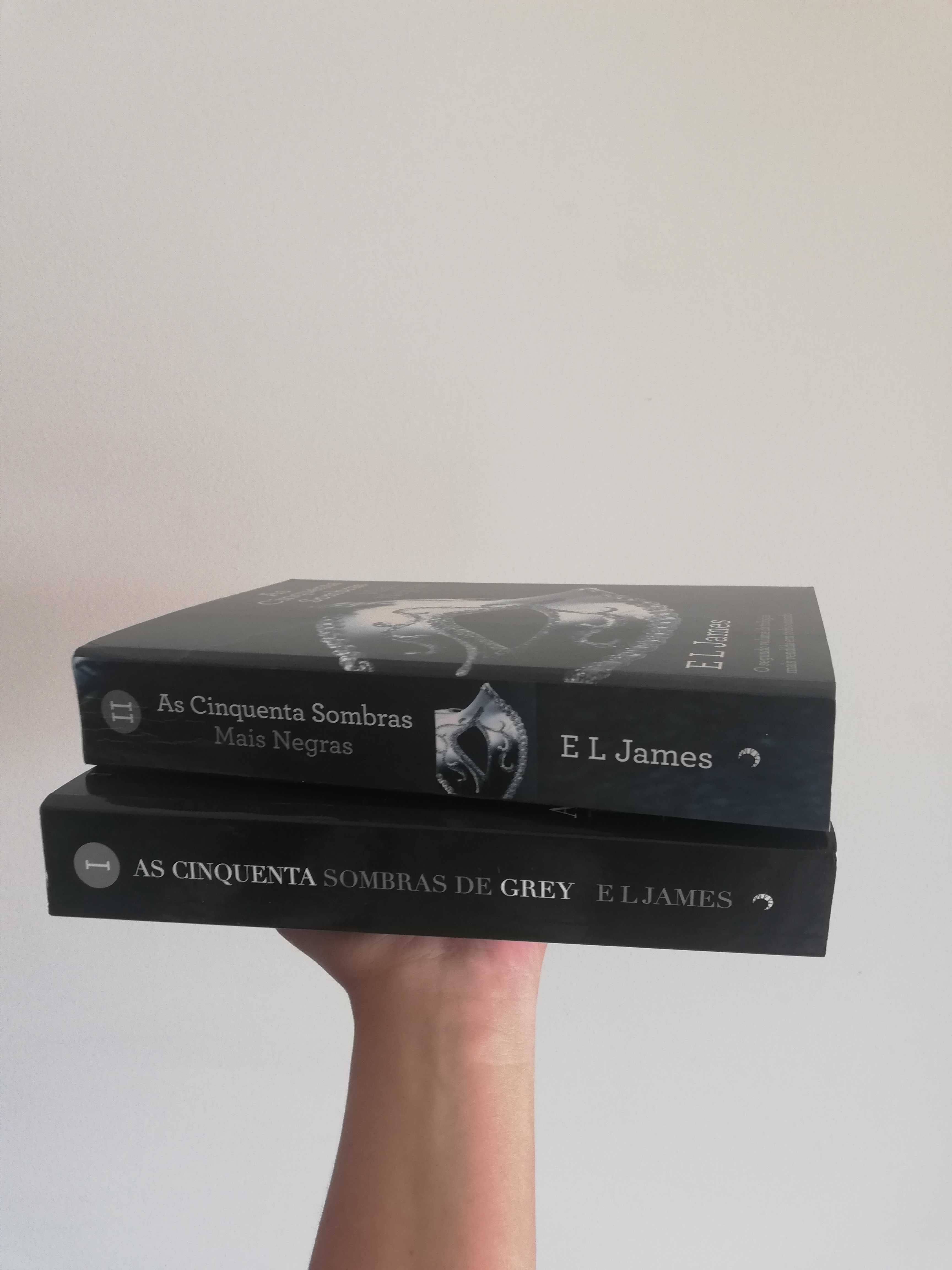2 Livros As cinquenta sombras de Grey I e II, a 8,50 € cada