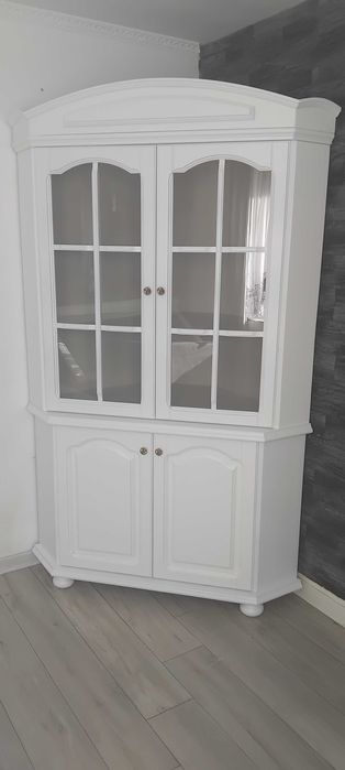 Witryna kredens narożna debowa