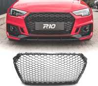 GRELHA FRONTAL PARA AUDI A4 B9 15-19 LOOK RS - GLOSSY BLACK