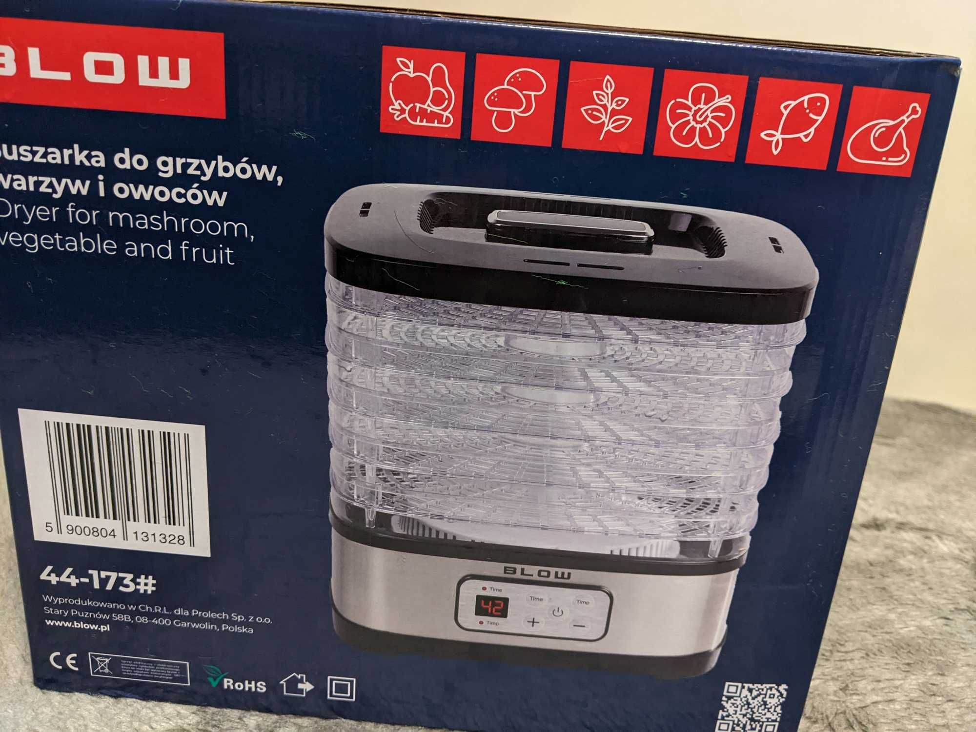 Suszarka spożywcza do grzybów  BLOW LCD 240W
