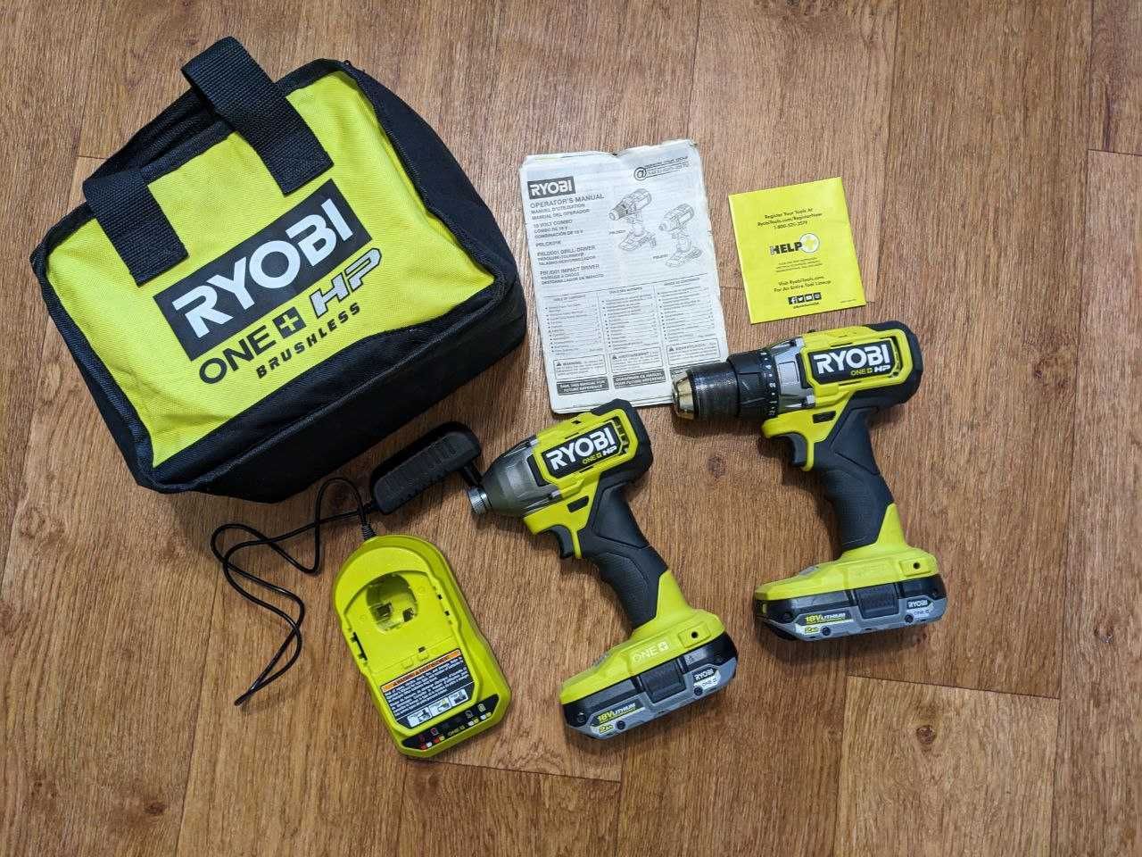 Набор бесщеточных шуруповертов Ryobi ONE+ HP 18V High Performance