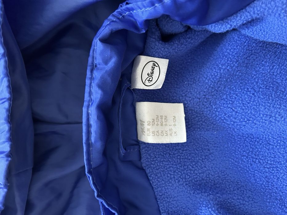 Kurtka mickey hm 80 z uszkami ocieplana jesien