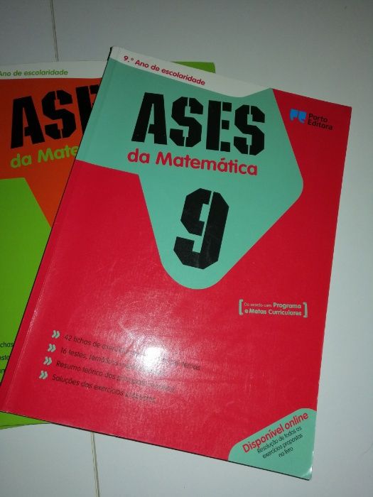 Livros de exercícios de matemática 8 e 9 ano