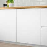 Biały front voxtorp Ikea 60 x 80 zmywarka.
Front po demontażu ma otwor