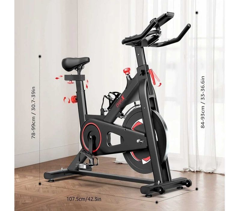 Dripex Rower treningowy magnetyczny 150 kg monitor LCD