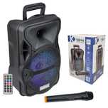 Coluna Portátil 8″ 300W – USB / SD / BT / BAT /TWS/ MIC VHF – KARMA