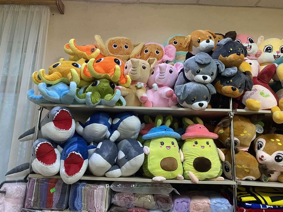 Игрушка плед 3в1  собака единорог пингвин слон обезьяна подарок