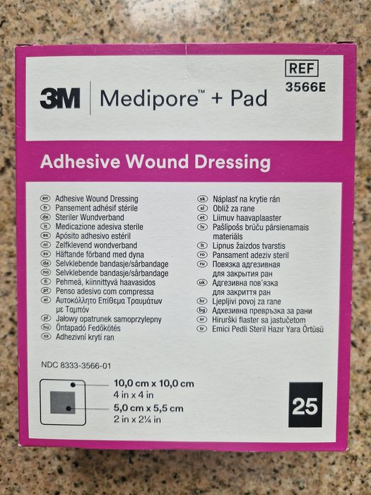 Medipore jałowy opatrunek samoprzylepny 10cm x 10cm