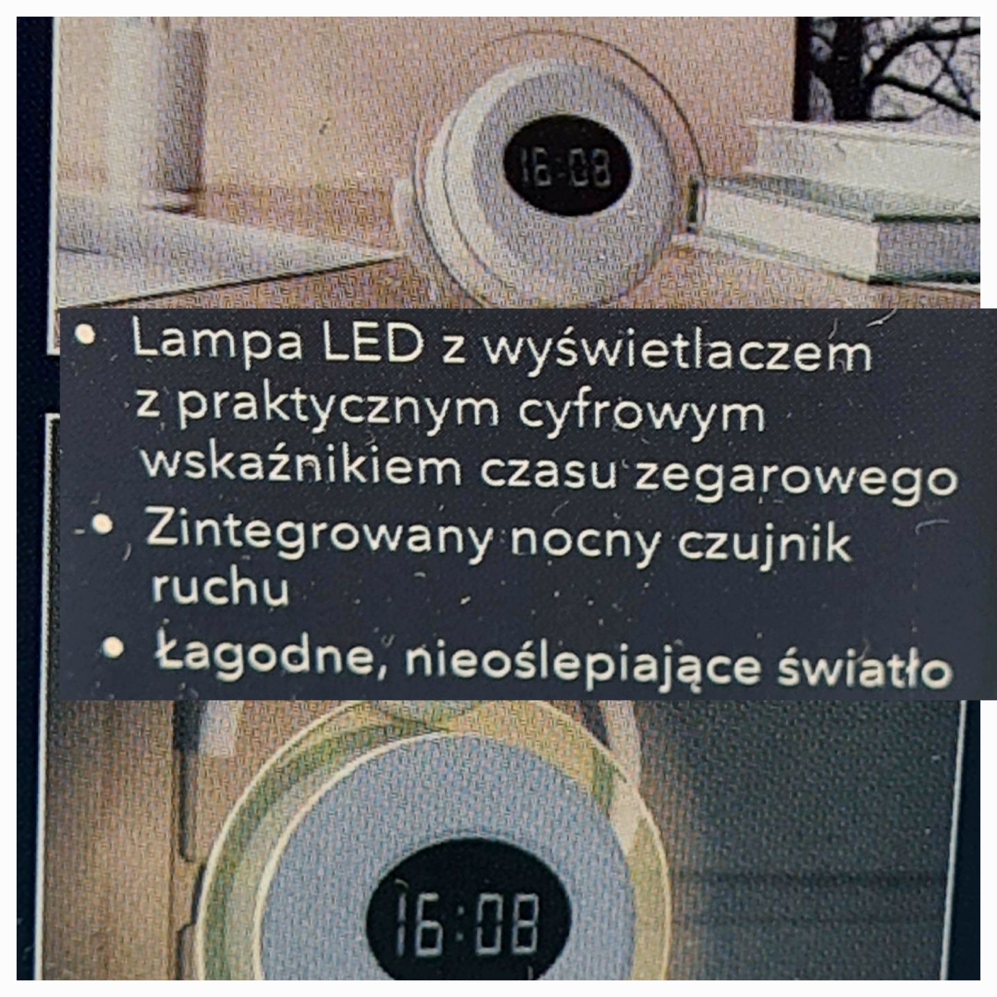 Zegarek lampka led z wyświetlaczem godziny zegar podświetlany