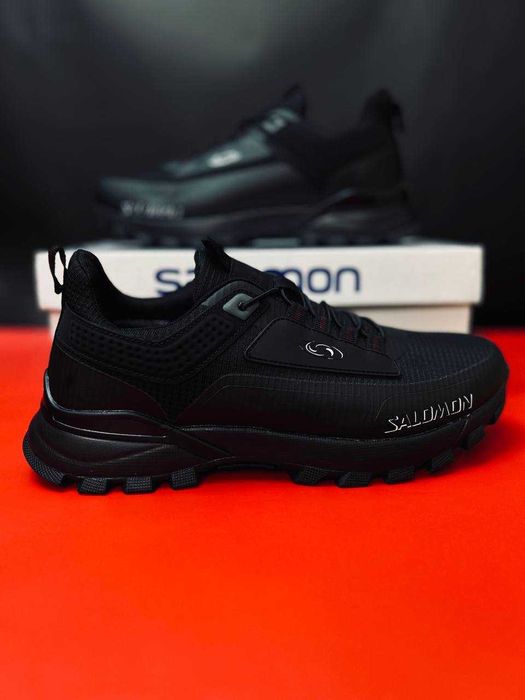 мужские термокроссовки salomon black  WaterProof +10° -21°