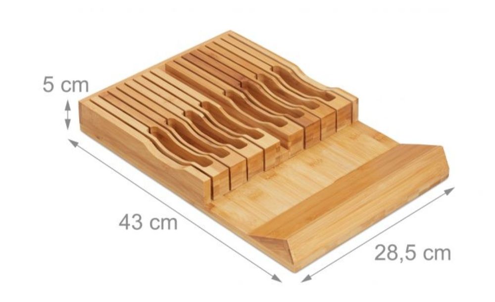 Bambusowy blok na noże 17 sztuk