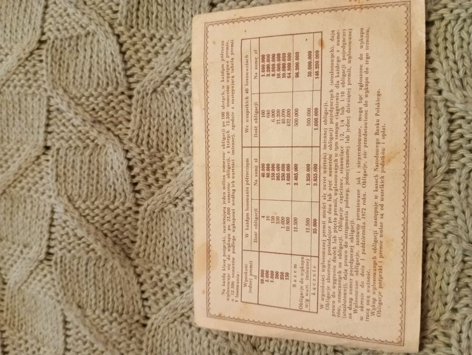 Obligacja częściowa 50zł