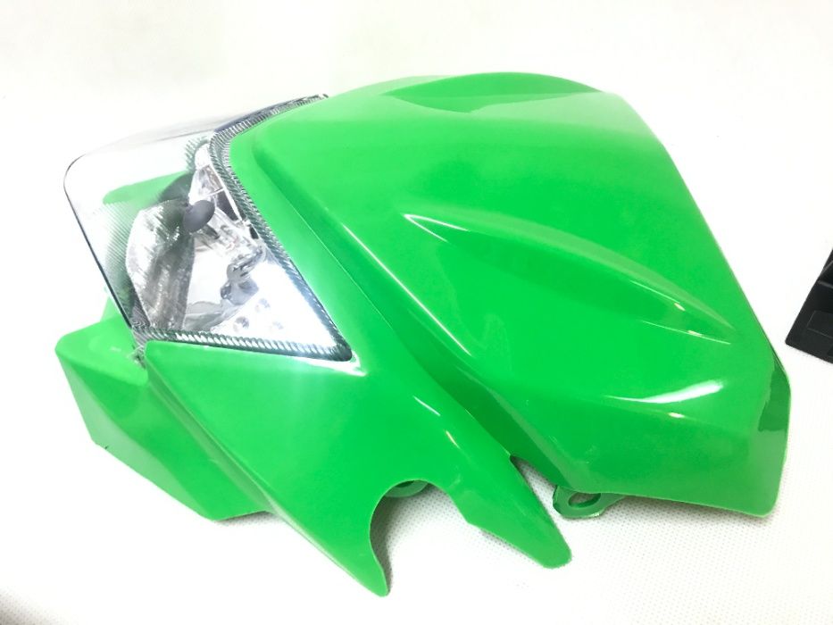Reflektor Lampa Przednia Przód Enduro Cross Zielona Kawasaki KX KXF
