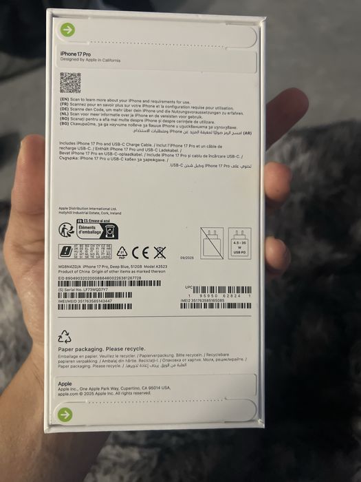 Iphone 17pro 512Gb novo