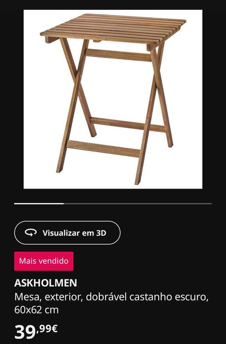 Mesa de jardim Askholmen Ikea