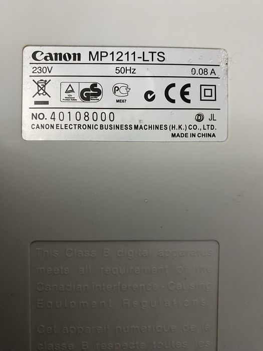 Calculadora de secretaria Canon MP1211-LTS