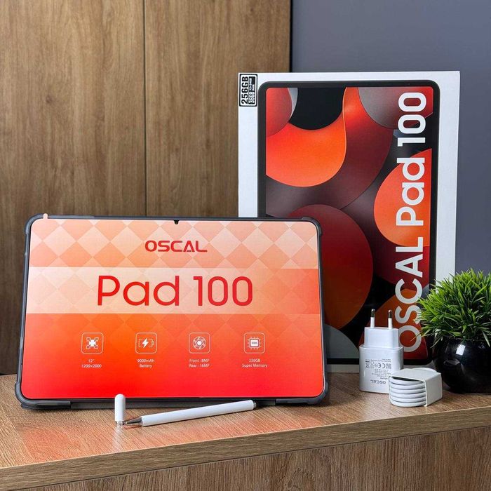 Планшет Oscal Pad 100 12/256GB LTE Gray + чохол, стилус і скло Купити